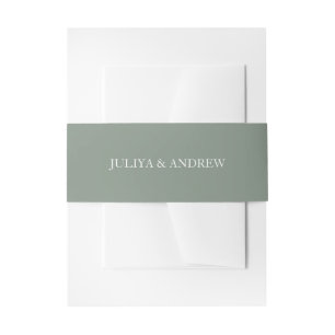 Cintas Para Invitaciones Sencilla boda verde de saga minimalista