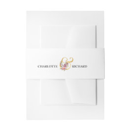 Cintas Para Invitaciones Sencilla elegancia Floral Ampersand