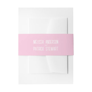Cintas Para Invitaciones Sencilla Luz Moderna Elegante Boda Rosa