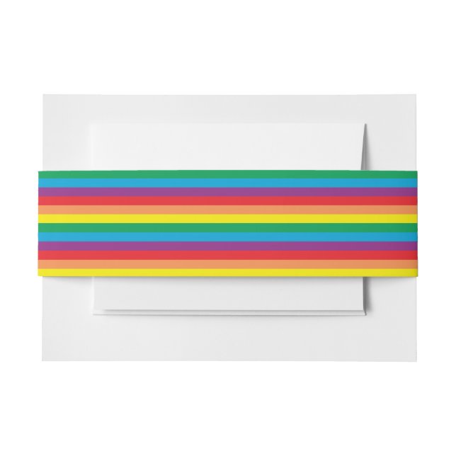 Cintas Para Invitaciones Sencillamente patrón arco iris (Anverso Ejemplo)