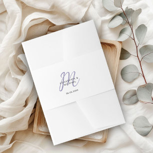 Cintas Para Invitaciones Sencillas toallas simples, elegantes y monográfica
