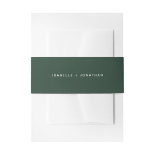 Cintas Para Invitaciones Sencillo Boda verde y blanco
