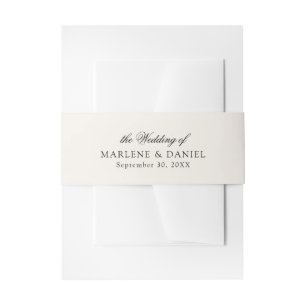 Cintas Para Invitaciones Sencillo Elegante Crema Marfil Blanco Formal Event