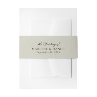 Cintas Para Invitaciones Sencillo minimalista elegante Sage Verde Boda form