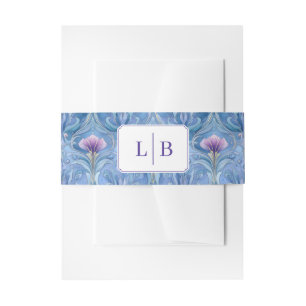 Cintas Para Invitaciones Sereno Floral Nouveau Azul