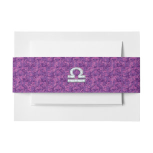 Cintas Para Invitaciones Símbolo del Zodíaco Libra en Camuflaje Digital Fuc