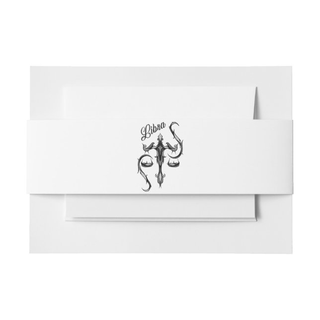 Cintas Para Invitaciones Símbolo libra zodiac (Anverso Ejemplo)