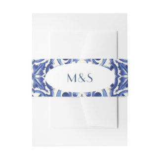 Cintas Para Invitaciones simple banda azul de invitación azul italiana