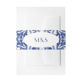 Cintas Para Invitaciones simple banda de vientre de invitación azul italian