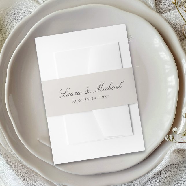 Cintas Para Invitaciones Simple Beach Sand Personalized Wedding (Subido por el creador)