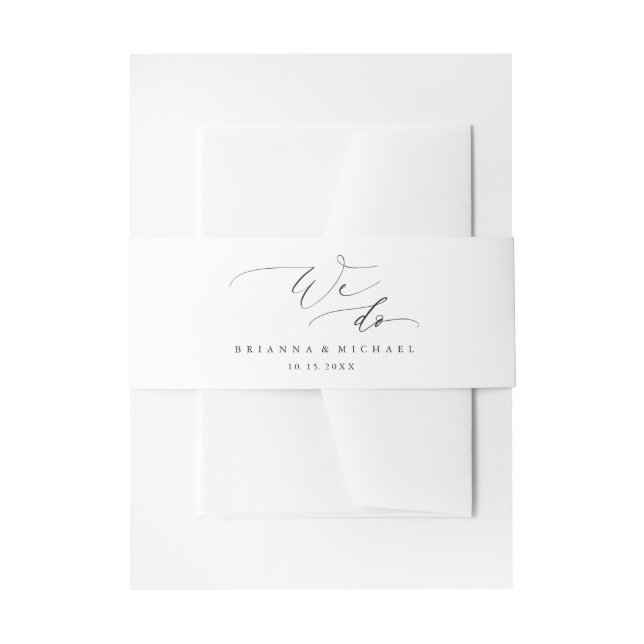 Cintas Para Invitaciones Simple caligrafía elegante que hacemos Boda (Anverso Ejemplo)
