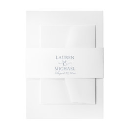 Cintas Para Invitaciones Simple Elegancia Invitación Banda de Vientre | Azu