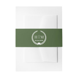 Cintas Para Invitaciones Simple Elegant Bride and Groom Initials Monogram