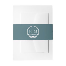 Cintas Para Invitaciones Simple Elegant Bride and Groom Initials Monogram
