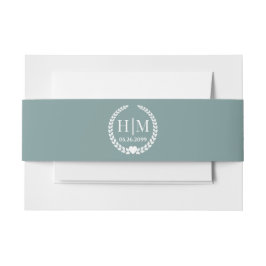 Cintas Para Invitaciones Simple Elegant Bride and Groom Monogram