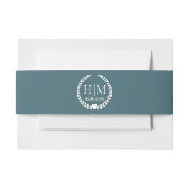 Cintas Para Invitaciones Simple Elegant Bride and Groom Monogram