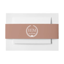 Cintas Para Invitaciones Simple Elegant Bride and Groom Monogram