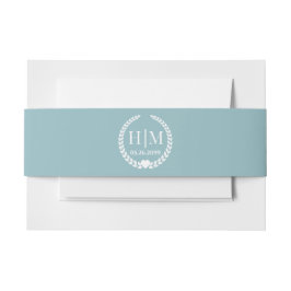 Cintas Para Invitaciones Simple Elegant Bride and Groom Monogram
