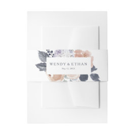 Cintas Para Invitaciones Simple matrimonio floral rústico Belly banda