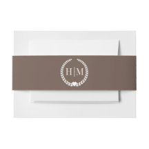 Simple Minimalist Warm Mocha Brown Monogram