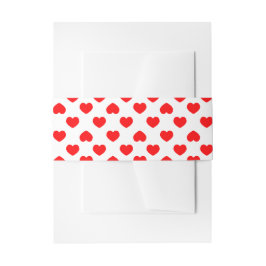 Cintas Para Invitaciones Simple Red Hearts Minimalist