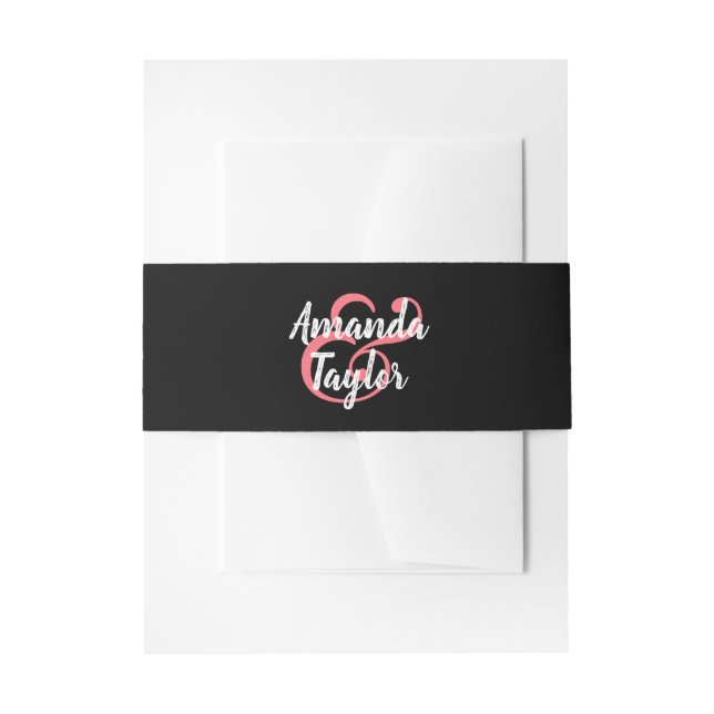 Cintas Para Invitaciones Simple Script Boda  (Anverso Ejemplo)