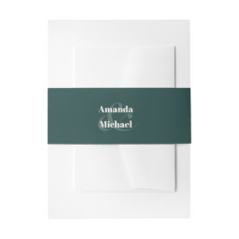 Cintas Para Invitaciones Simple Verde Esmeralda Moderno Minimalista