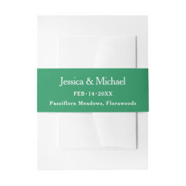 Cintas Para Invitaciones Simple verde y blanco