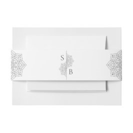 Cintas Para Invitaciones Simple y moderno Boho Monograma Mandala Boda