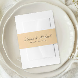 Cintas Para Invitaciones Simple Yellow Personalized Wedding