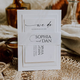 Cintas Para Invitaciones Simplemente Boda mínimo