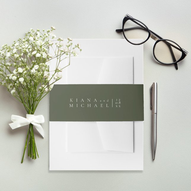 Cintas Para Invitaciones Simplemente Moda Boda Moss Green ID1046 (Subido por el creador)