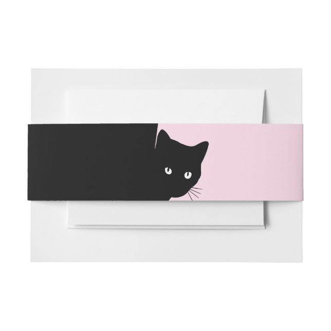 Cintas Para Invitaciones Sly Black Cat Pink (Anverso Ejemplo)