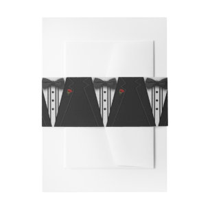 Cintas Para Invitaciones Smoking negro con la pajarita