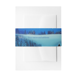 Cintas Para Invitaciones Snowley Winter Holiday Fantasy