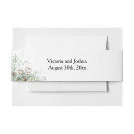 Cintas Para Invitaciones Snowy Greenery