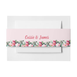 Cintas Para Invitaciones Soft Pink Peony & Eucalyptus Floral Wedding 