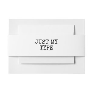 Cintas Para Invitaciones Sólo mi tipo de máquina de escribir Boda de estilo
