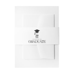 Cintas Para Invitaciones Sombrero de graduación personalizado moderno y bor