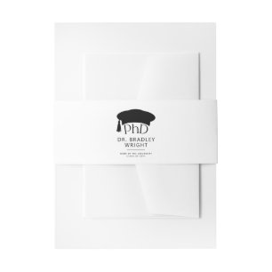 Cintas Para Invitaciones Sombrero doctoral de doctorado personalizado Gradu