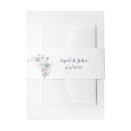 Cintas Para Invitaciones Something Blue Wedding Invitation Belly Band