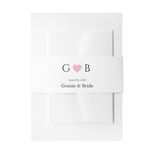 Cintas Para Invitaciones Sophisticated Wedding Favor Invitation Wrap (Anverso Ejemplo)