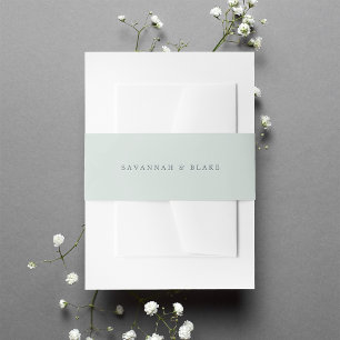 Cintas Para Invitaciones Sorbet   Boda Personalizado Icy Blue Green