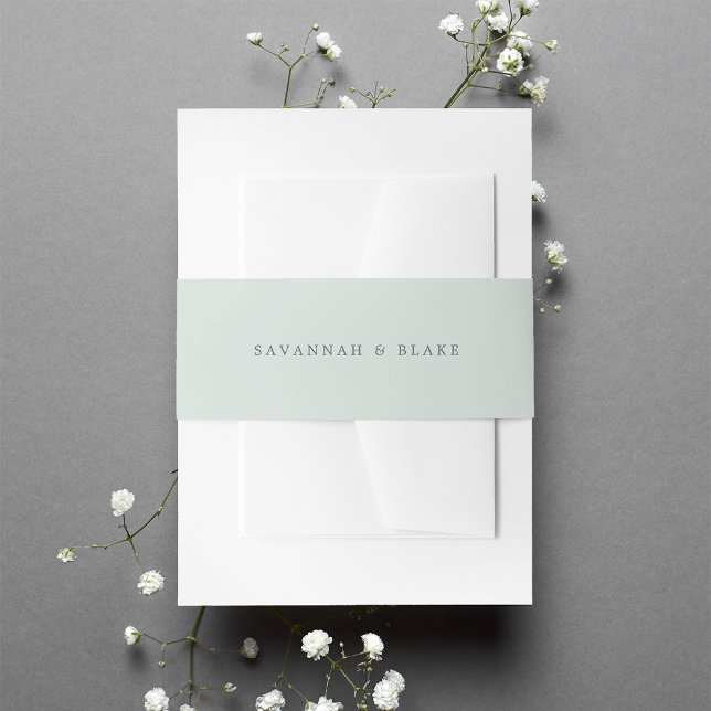 Cintas Para Invitaciones Sorbet | Boda Personalizado Icy Blue Green (Subido por el creador)