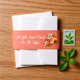 Cintas Para Invitaciones Southern Peach Garden Baby Shower