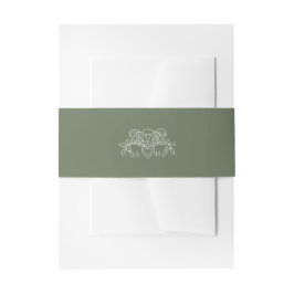 Cintas Para Invitaciones Spring fleur de lis style sabio boda blanco verde