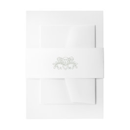Cintas Para Invitaciones Spring fleur de lis style sabio boda blanco verde