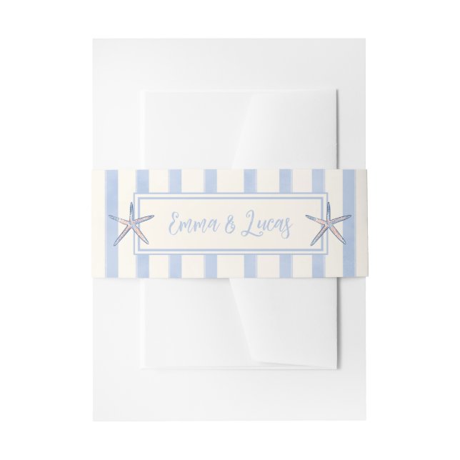 Cintas Para Invitaciones star fish (Anverso Ejemplo)