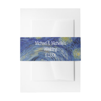 Cintas Para Invitaciones Starry Night Vincent van Gogh Personalizado