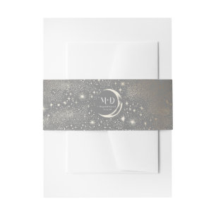 Cintas Para Invitaciones Stars Moon Celestial Mystical Boda